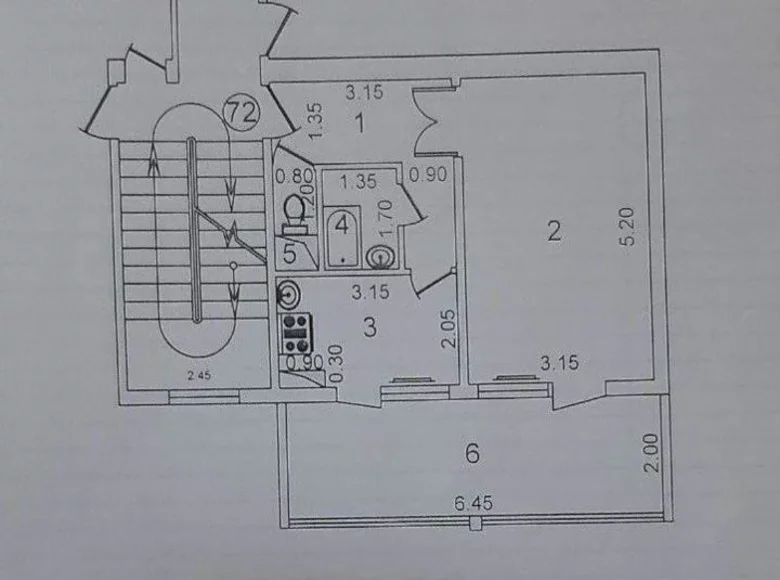 Kvartira 1 xona 40 m² in Shaykhontohur Tumani