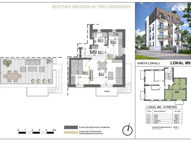 2 bedroom apartment 43 m² Hel, Poland