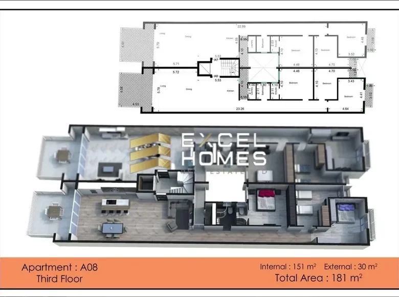 Wohnung 3 Schlafzimmer  Mosta, Malta