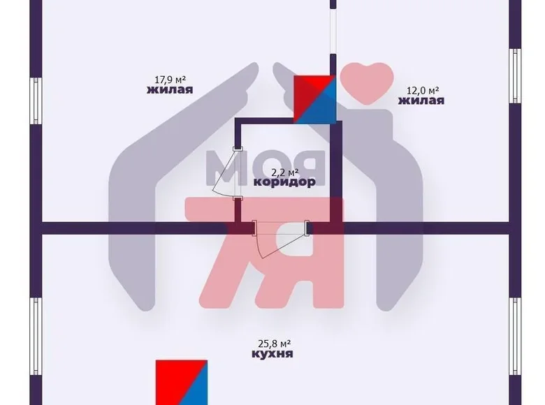 Dom 58 m² Zodzinski siel ski Saviet, Białoruś