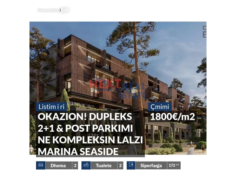 Bliźniak 3 pokoi 155 m² Hamallaj, Albania