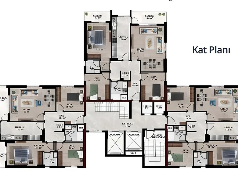 Apartamento 4 habitaciones 120 m² Bayrakli, Turquía