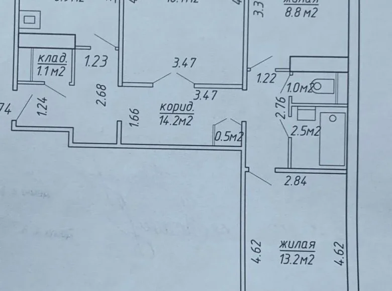 Mieszkanie 3 pokoi 68 m² Mińsk, Białoruś