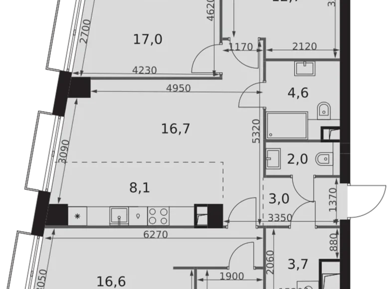 Wohnung 4 zimmer 94 m² Nordwestlicher Verwaltungsbezirk, Russland