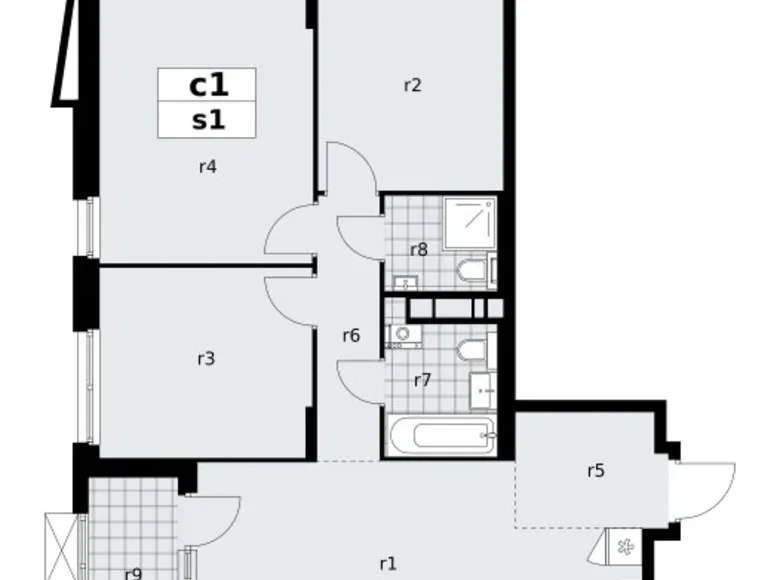 Mieszkanie 3 pokoi 78 m² poselenie Sosenskoe, Rosja