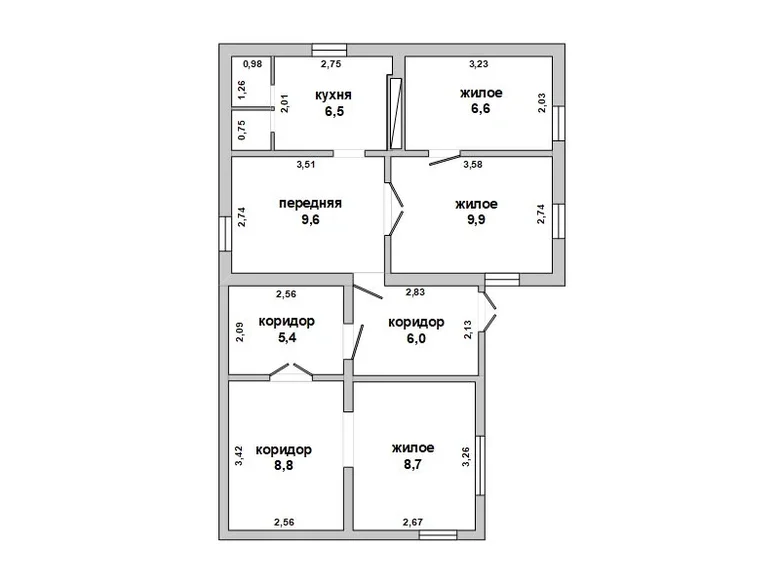 Casa 62 m² Malaryta, Bielorrusia