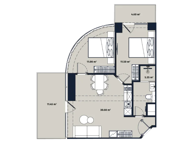 Apartamento 3 habitaciones 75 m² Kobuleti, Georgia