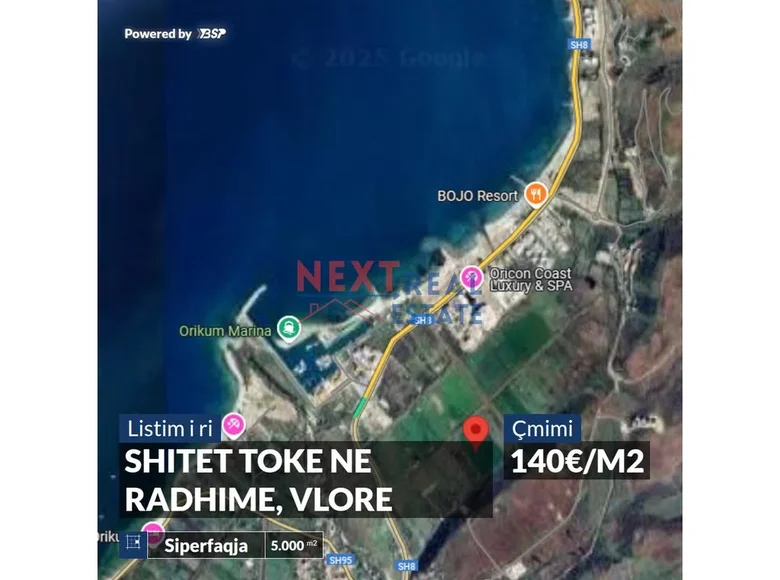 Działki 5 000 m² Radhime, Albania