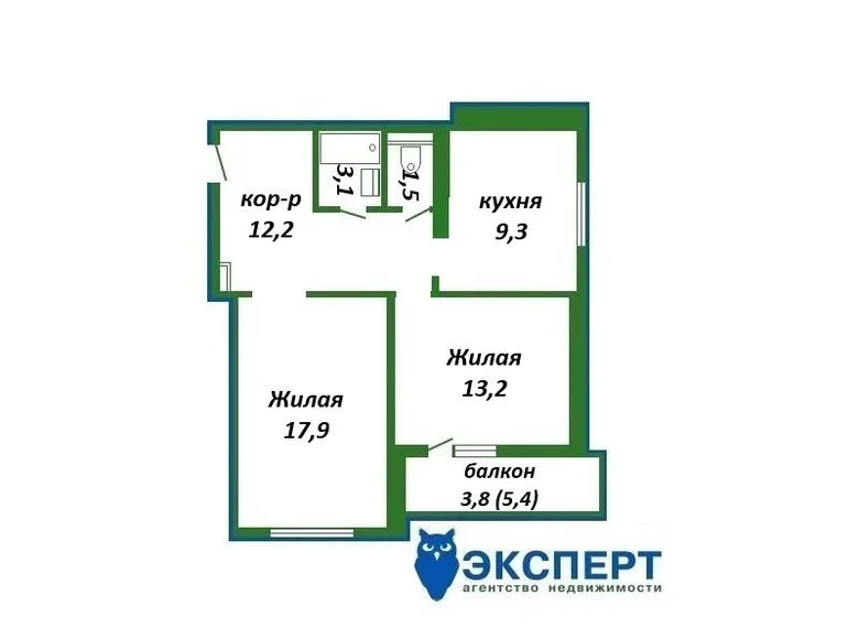 Wohnung 2 zimmer 61 m² Minsk, Weißrussland