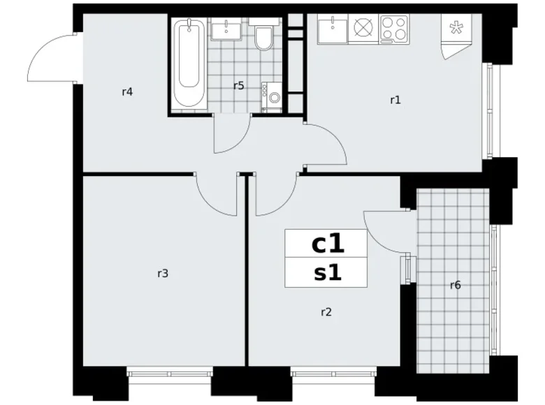 Mieszkanie 2 pokoi 48 m² poselenie Sosenskoe, Rosja