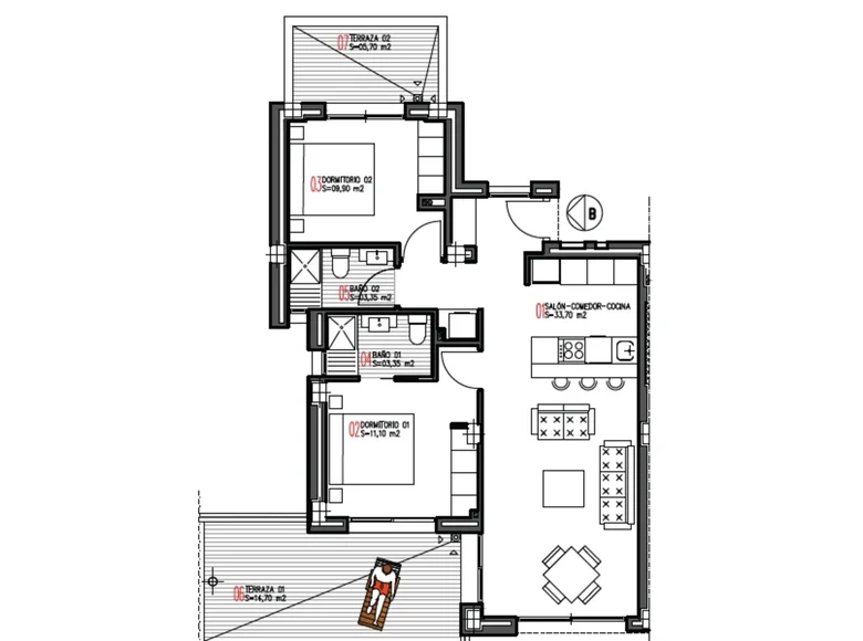 2 bedroom apartment 87 m² Dehesa de Campoamor, Spain
