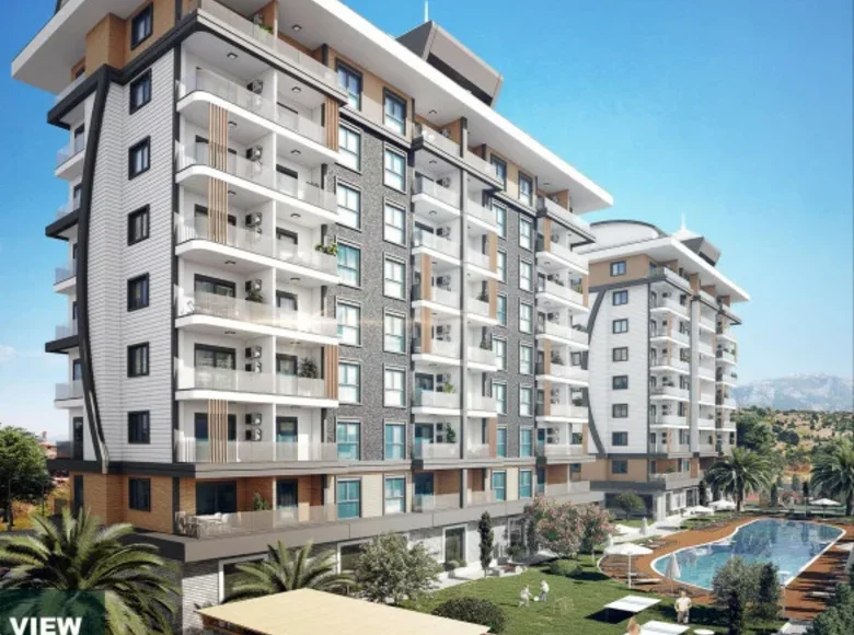 Mieszkanie 2 pokoi 66 m² Alanya, Turcja