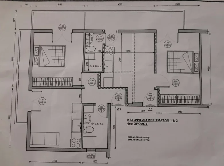 1 bedroom apartment 37 m² Municipality of Thessaloniki, Greece