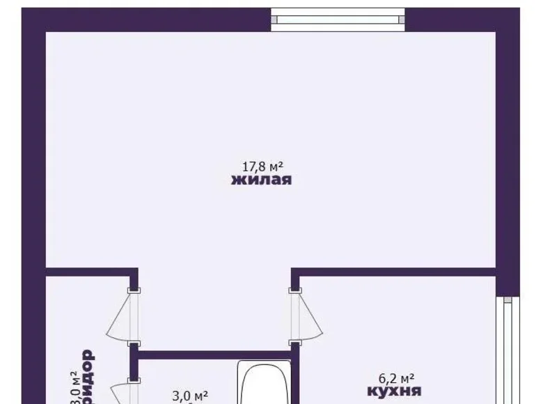 Квартира 1 комната 30 м² Слуцк, Беларусь