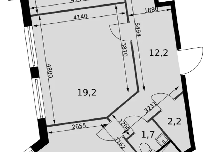 Квартира 2 комнаты 67 м² Развилка, Россия