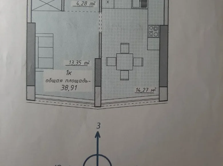 1 room apartment 39 m² Odesa, Ukraine