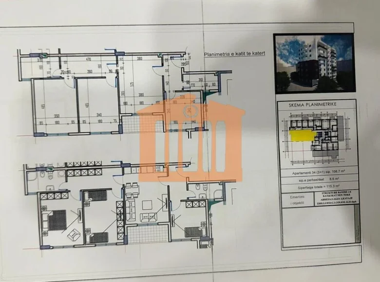 Mieszkanie 4 pokoi 107 m² Bashkia Durres, Albania