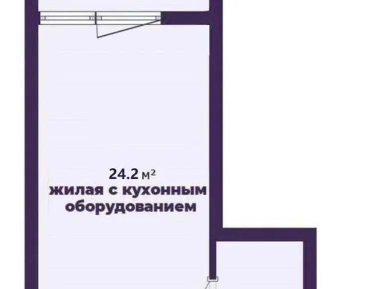 1 room apartment 32 m² Minsk, Belarus