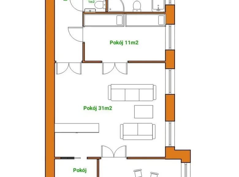 Zimmer 4 zimmer 102 m² Polen, Polen