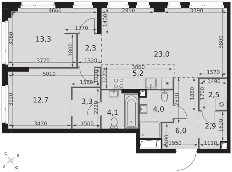 Wohnung 3 zimmer 79 m² Nordwestlicher Verwaltungsbezirk, Russland