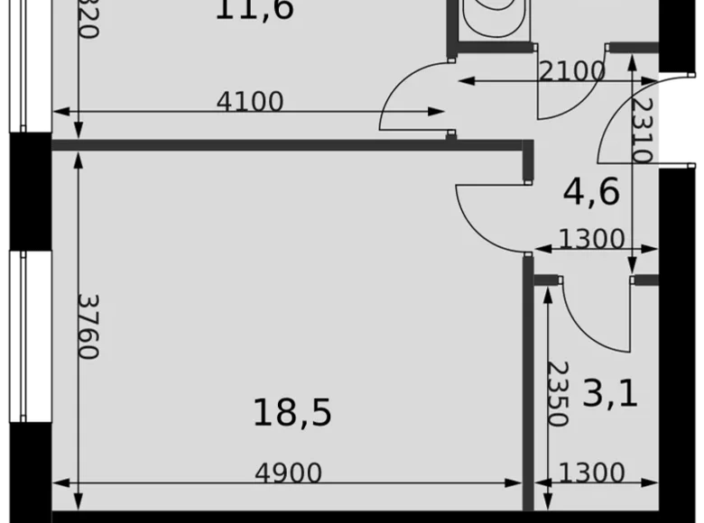 Квартира 1 комната 41 м² Наро-Фоминский городской округ, Россия