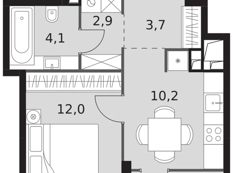 Appartement 1 chambre 36 m² North-Western Administrative Okrug, Fédération de Russie