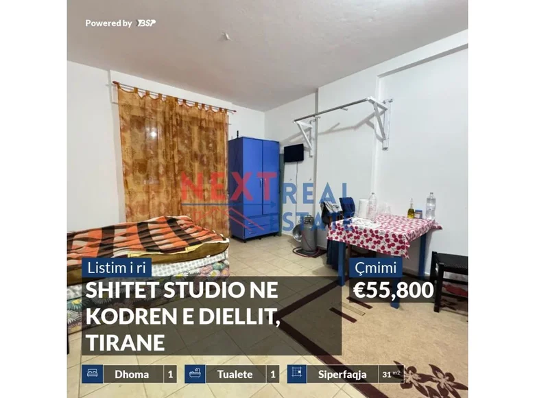 Kawalerka 2 pokoi 26 m² Tirana, Albania