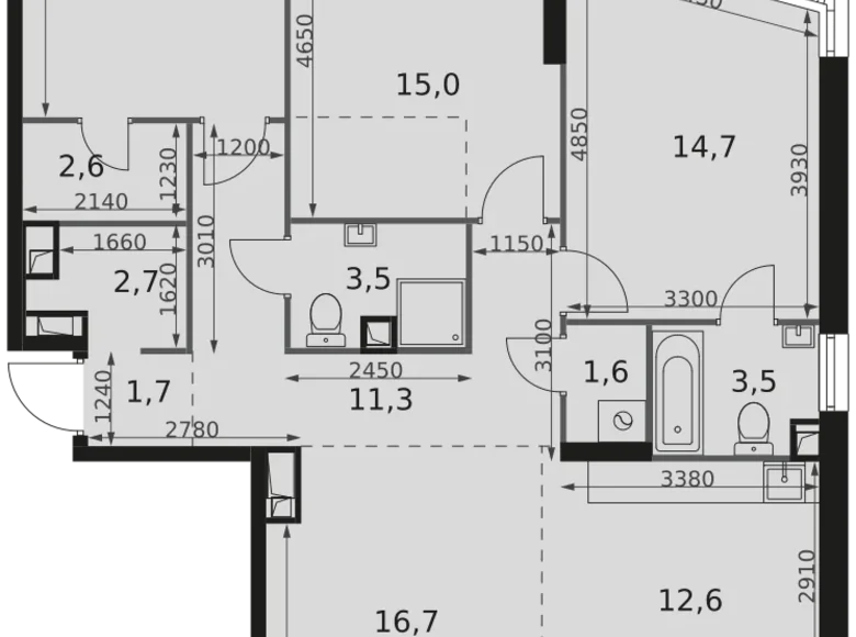 Appartement 4 chambres 100 m² Moscou, Fédération de Russie