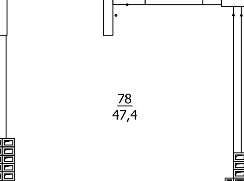 Квартира 1 комната 47 м² Одесса, Украина