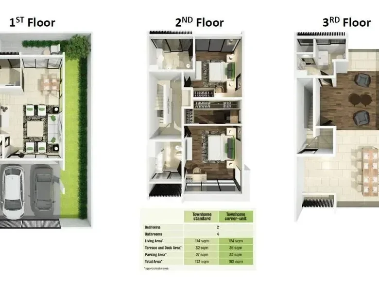 Szeregowiec 3 pokoi 170 m² Phuket, Tajlandia