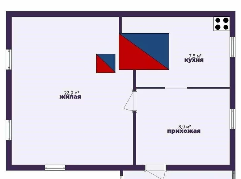 Casa de campo 39 m² Krajski sielski Saviet, Bielorrusia