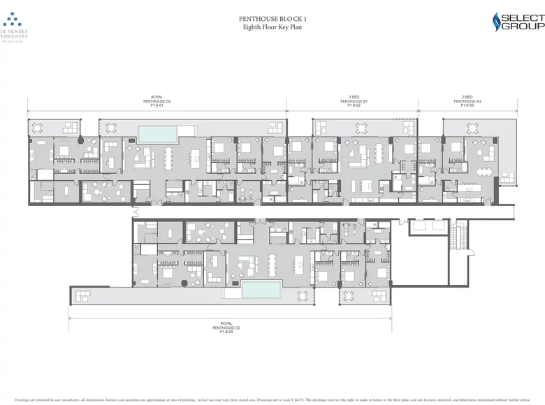 Penthouse 1 000 m² Dubai, UAE