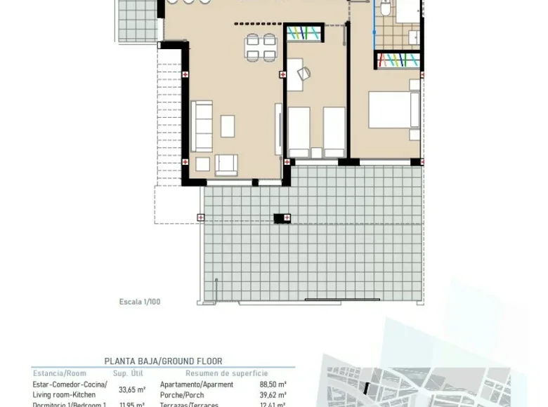 Bungalow 3 chambres 140 m² Pilar de la Horadada, Espagne