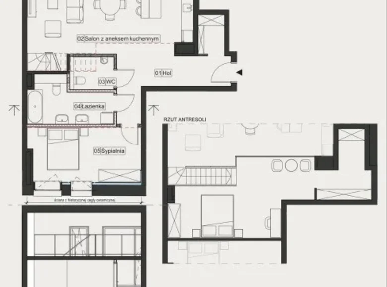 Многоуровневые квартиры 2 комнаты 109 м² Гданьск, Польша