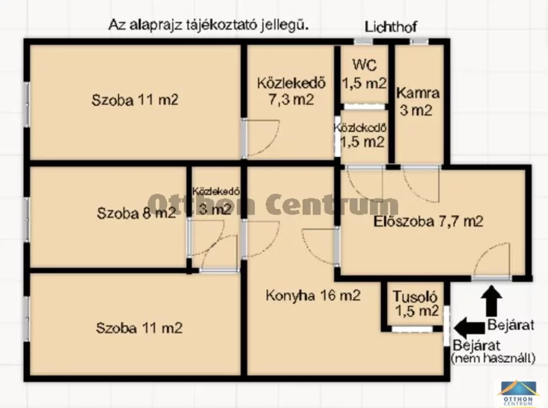 Mieszkanie 2 pokoi 70 m² Budapeszt, Węgry