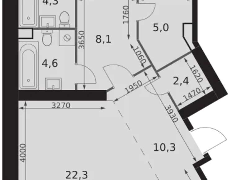 Квартира 3 комнаты 113 м² Москва, Россия