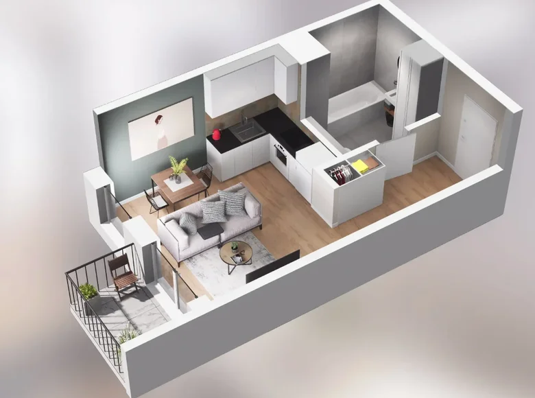 Apartamento 1 habitación 27 m² Poznan, Polonia