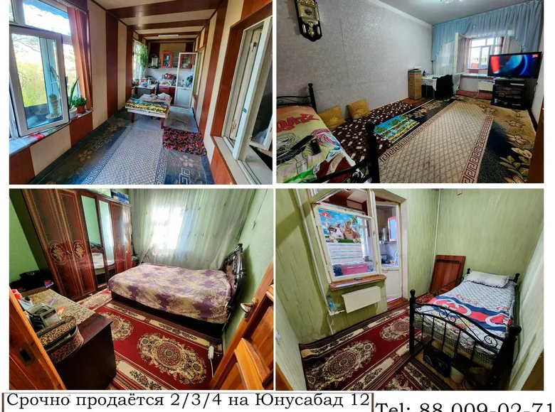 Kvartira 2 xonalar 60 m² Toshkentda