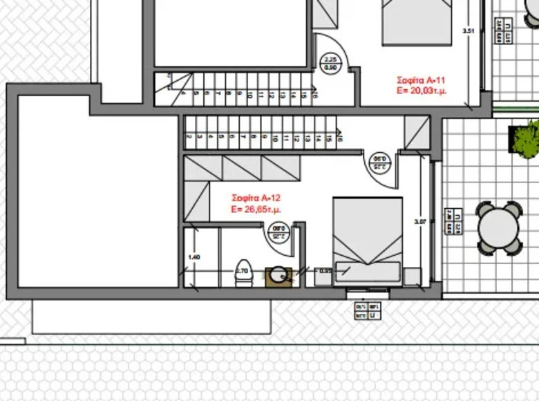 2 bedroom apartment 77 m² Kalyves Polygyrou, Greece