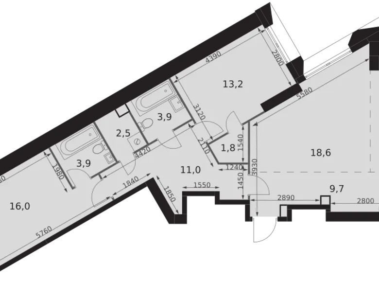 Appartement 3 chambres 98 m² Konkovo District, Fédération de Russie