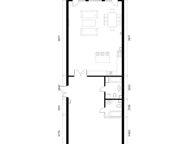 Квартира 2 комнаты 138 м² Ташкент, Узбекистан