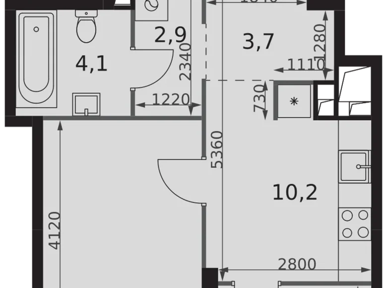 Apartamento 1 habitación 36 m² North-Western Administrative Okrug, Rusia