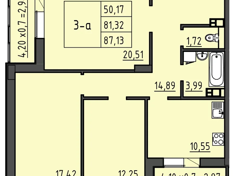 Wohnung 3 zimmer 86 m² Brest, Weißrussland