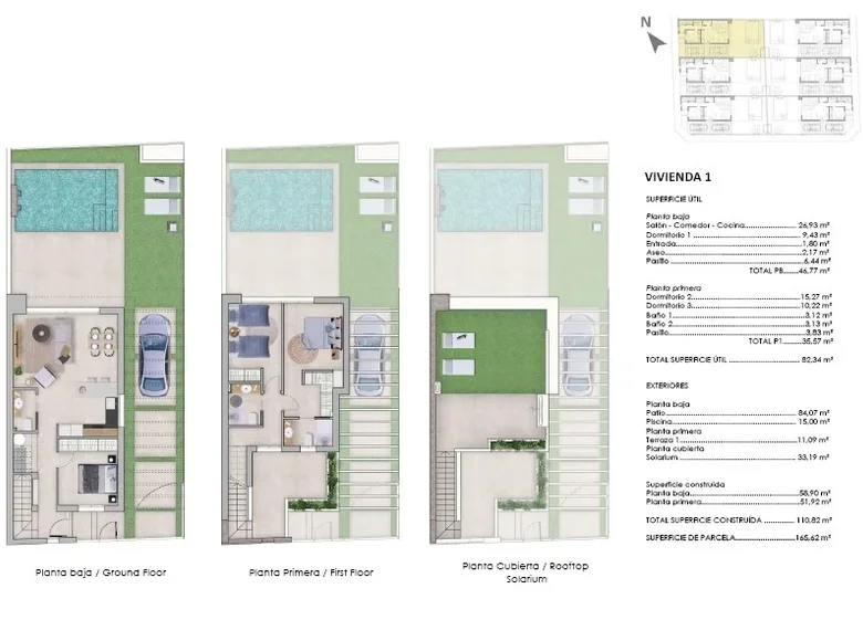 Willa 3 pokoi 165 m² Pilar de la Horadada, Hiszpania