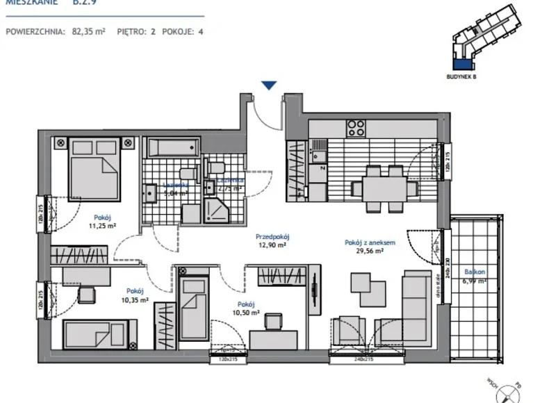 Apartamento 4 habitaciones 82 m² Gdynia, Polonia