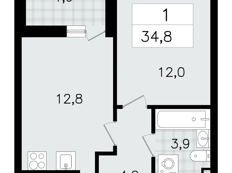 Wohnung 1 zimmer 35 m² Wsewoloschsk, Russland