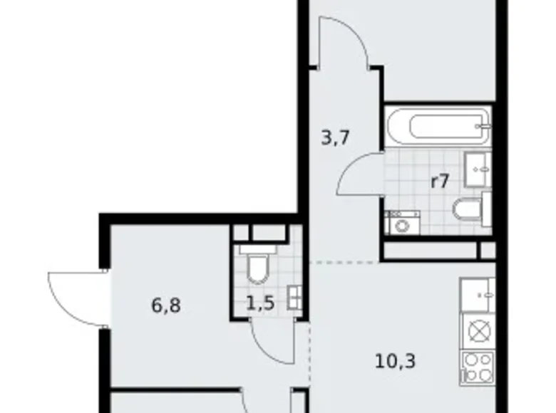 Appartement 3 chambres 60 m² Postnikovo, Fédération de Russie