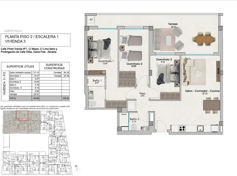 Квартира 4 комнаты 109 м² Santa Pola, Испания