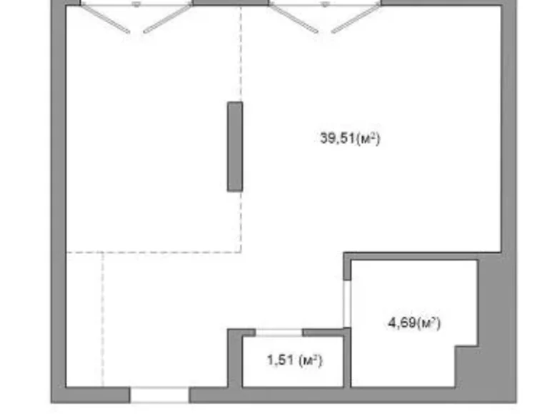 Mieszkanie 2 pokoi 46 m² Mińsk, Białoruś