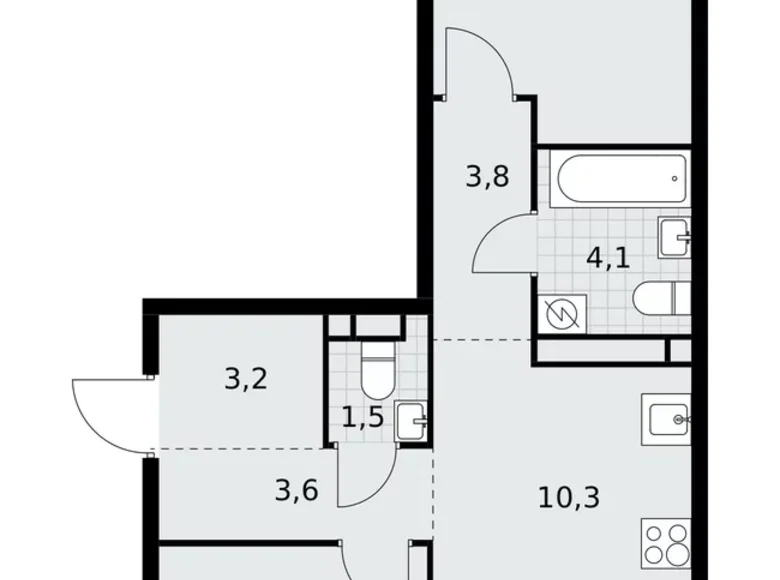 Apartamento 3 habitaciones 60 m² Postnikovo, Rusia